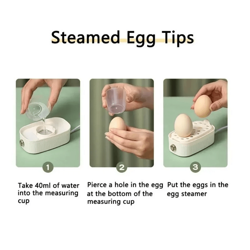 BOILEASY Electric Egg Cooker & Poacher – 3 Adjustable Heat Settings