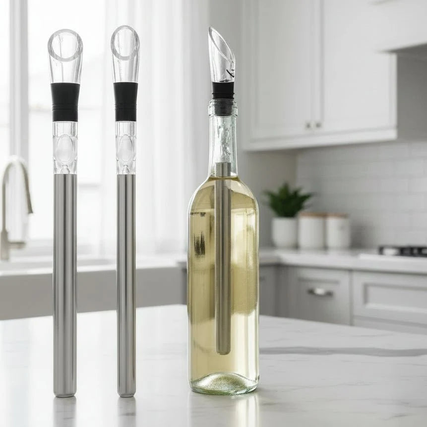 CHILLCORE 3-in-1 Wine Chiller Stick – Cooling Rod with Aerator & Pourer