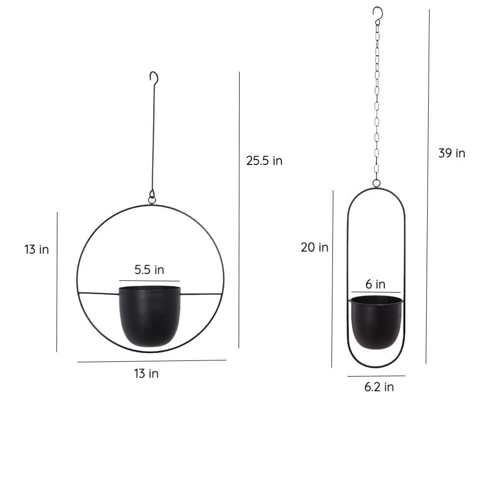 FloraFrame Hanging Planter – Modern Minimalist Iron Plant Holder