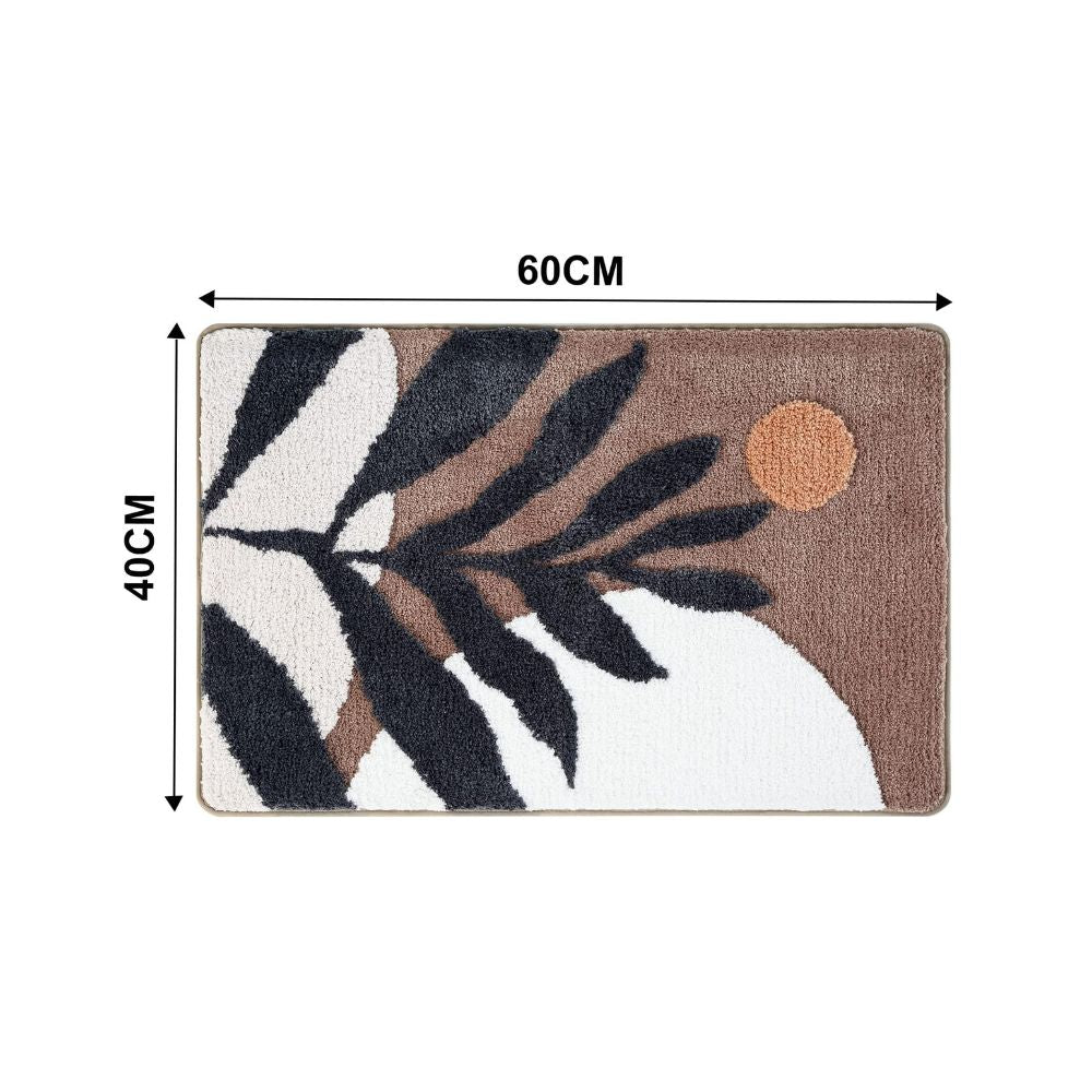 Floral Leaf Non-Slip Bath Mat – Soft Absorbent Quick-Dry Bathroom Mat