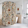 Flourish Bloom Shower Curtain – Floral Waterproof Fabric Bath Curtain