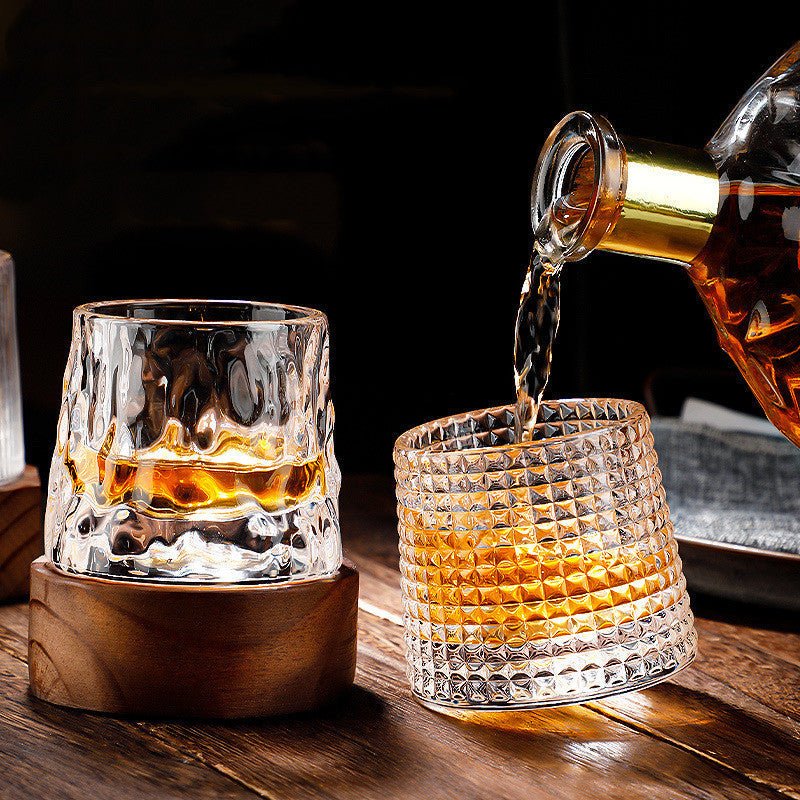 SPINSPIRIT Rotating Whiskey Glasses – Spinning Tumblers for Spirits