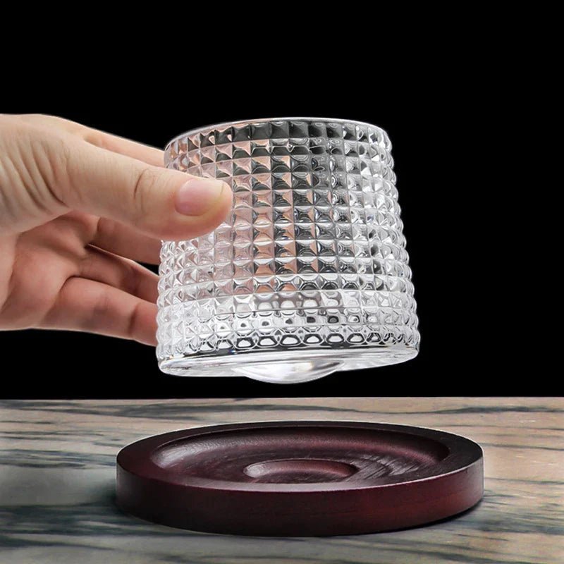 SPINSPIRIT Rotating Whiskey Glasses – Spinning Tumblers for Spirits
