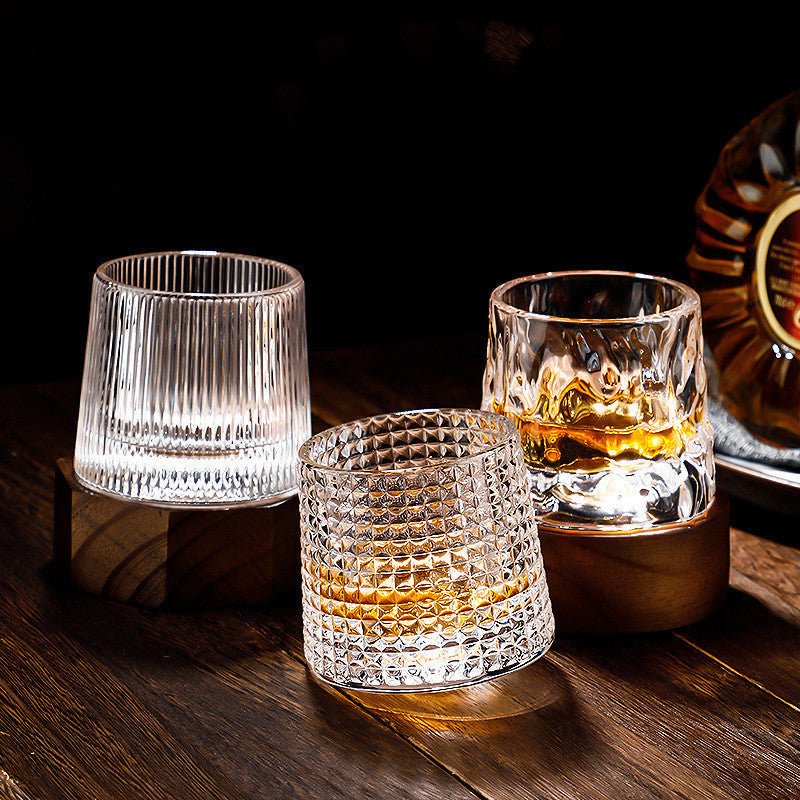 SPINSPIRIT Rotating Whiskey Glasses – Spinning Tumblers for Spirits