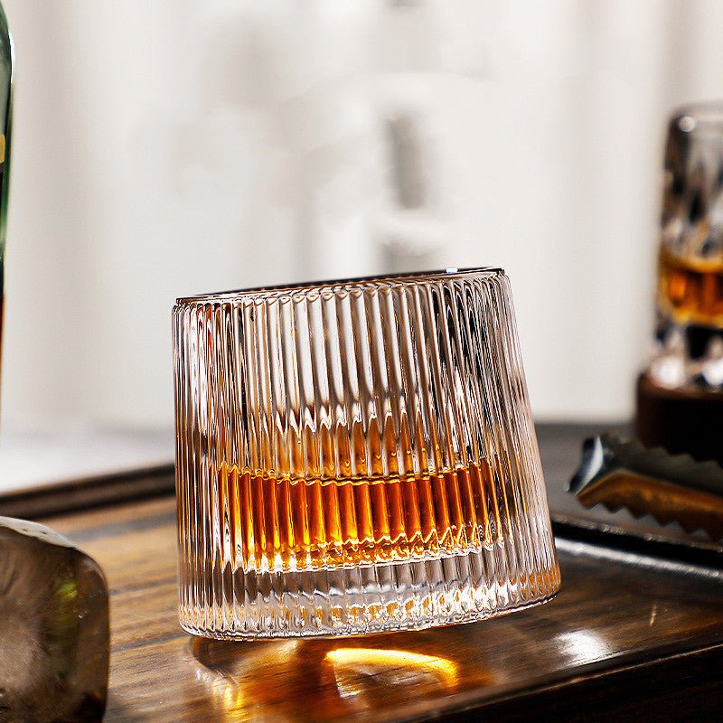 SPINSPIRIT Rotating Whiskey Glasses – Spinning Tumblers for Spirits