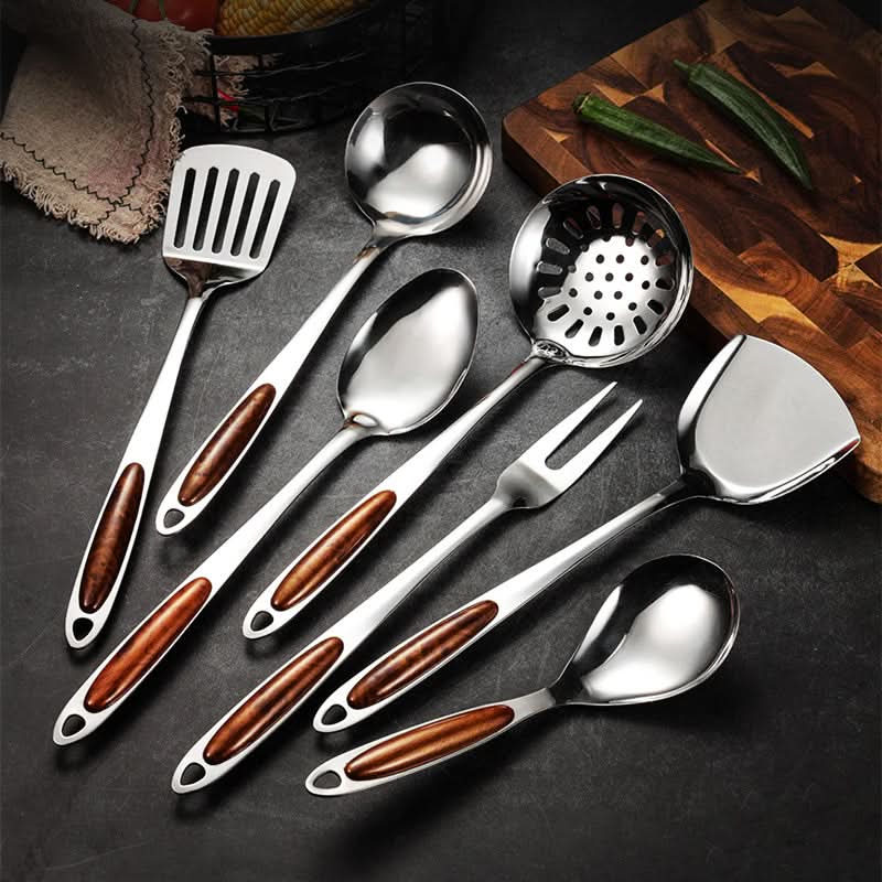 PROCHEF Stainless Steel Kitchen Utensil Set – Ergonomic Cooking Tools