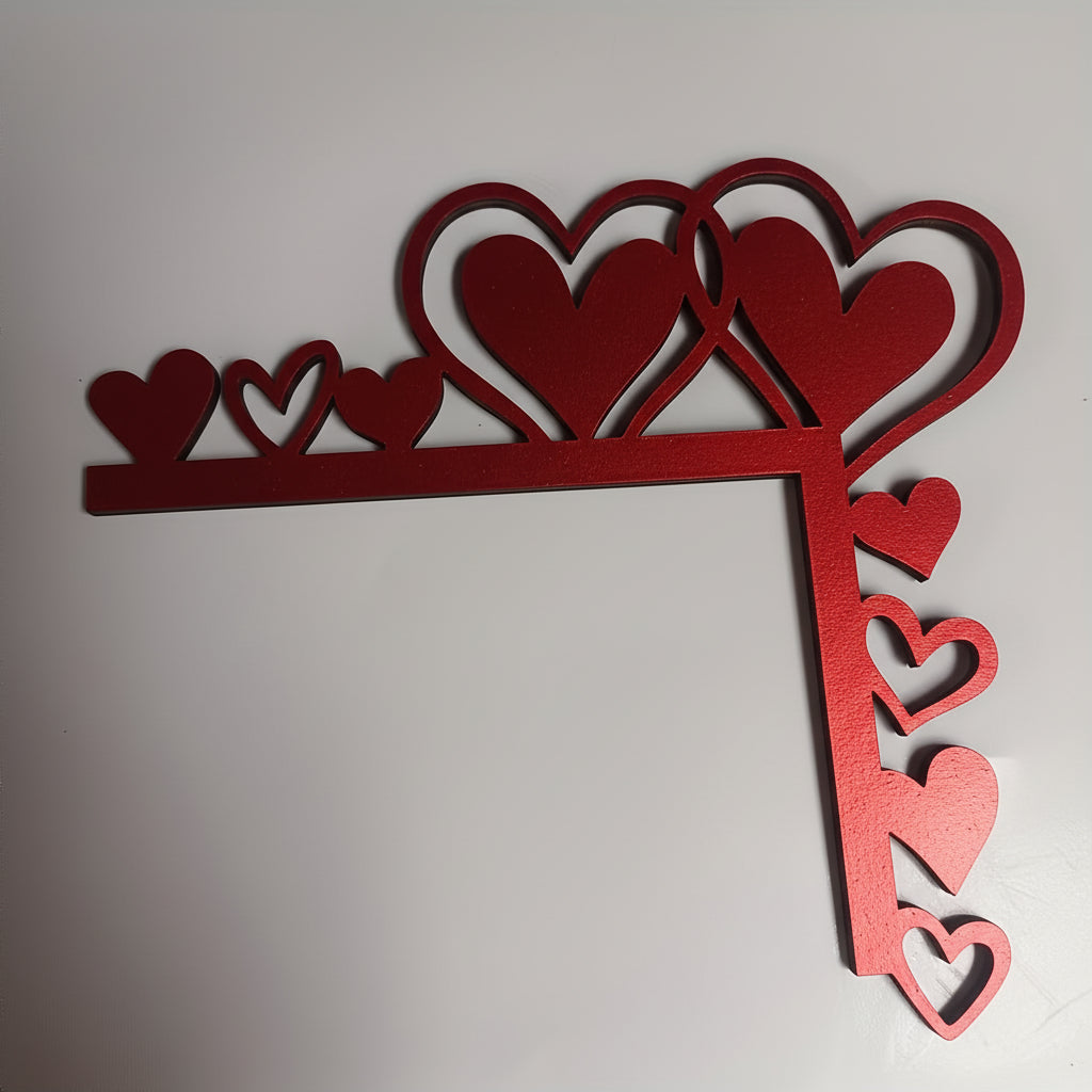 Heart Frame Acrylic Mirror Wall Sticker – Decorative Room Accent