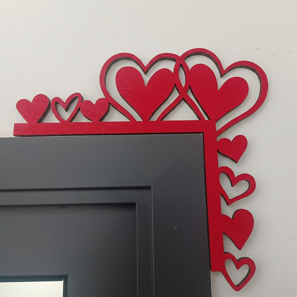 Heart Frame Acrylic Mirror Wall Sticker – Decorative Room Accent