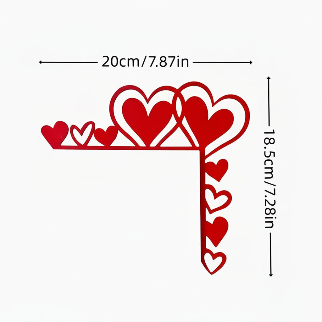 Heart Frame Acrylic Mirror Wall Sticker – Decorative Room Accent
