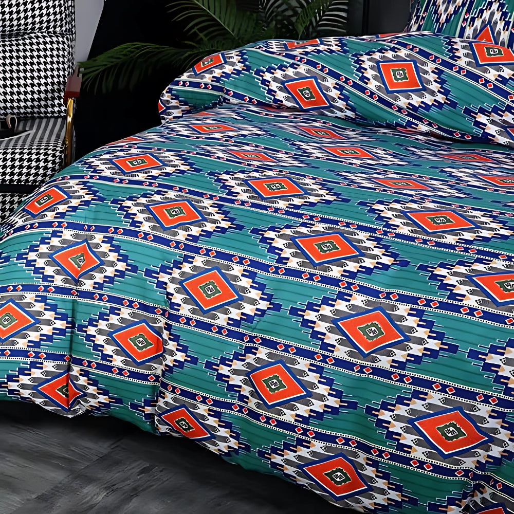 Indara Boho Tribal Print Duvet Cover Set – Bohemian Bedding
