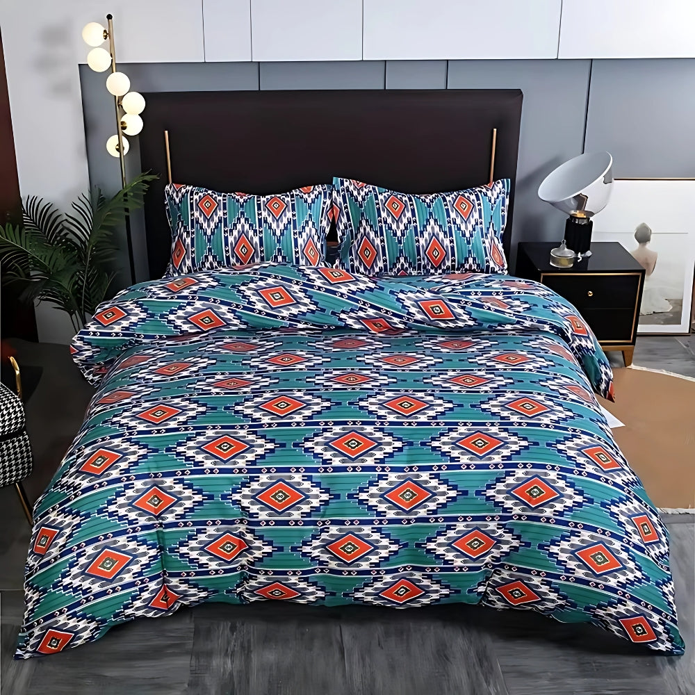 Indara Boho Tribal Print Duvet Cover Set – Bohemian Bedding