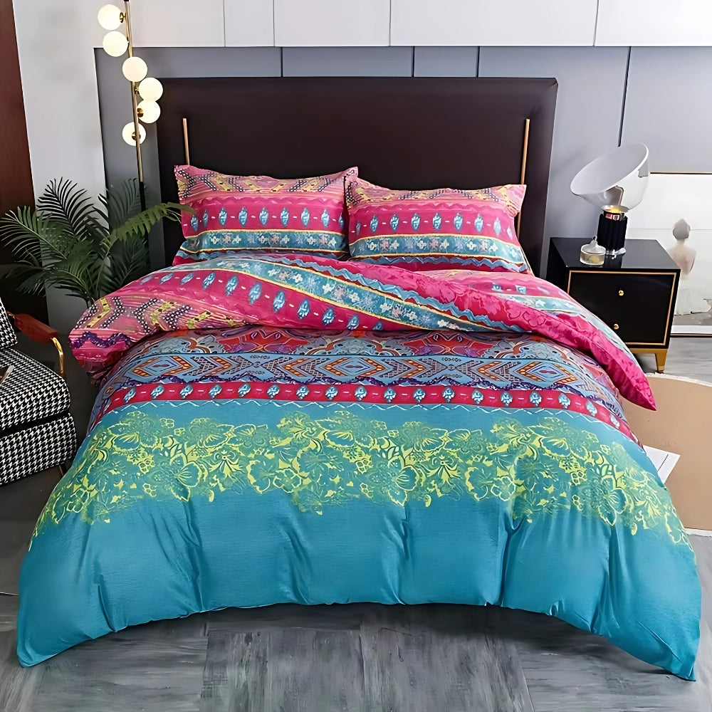 Indara Boho Tribal Print Duvet Cover Set – Bohemian Bedding