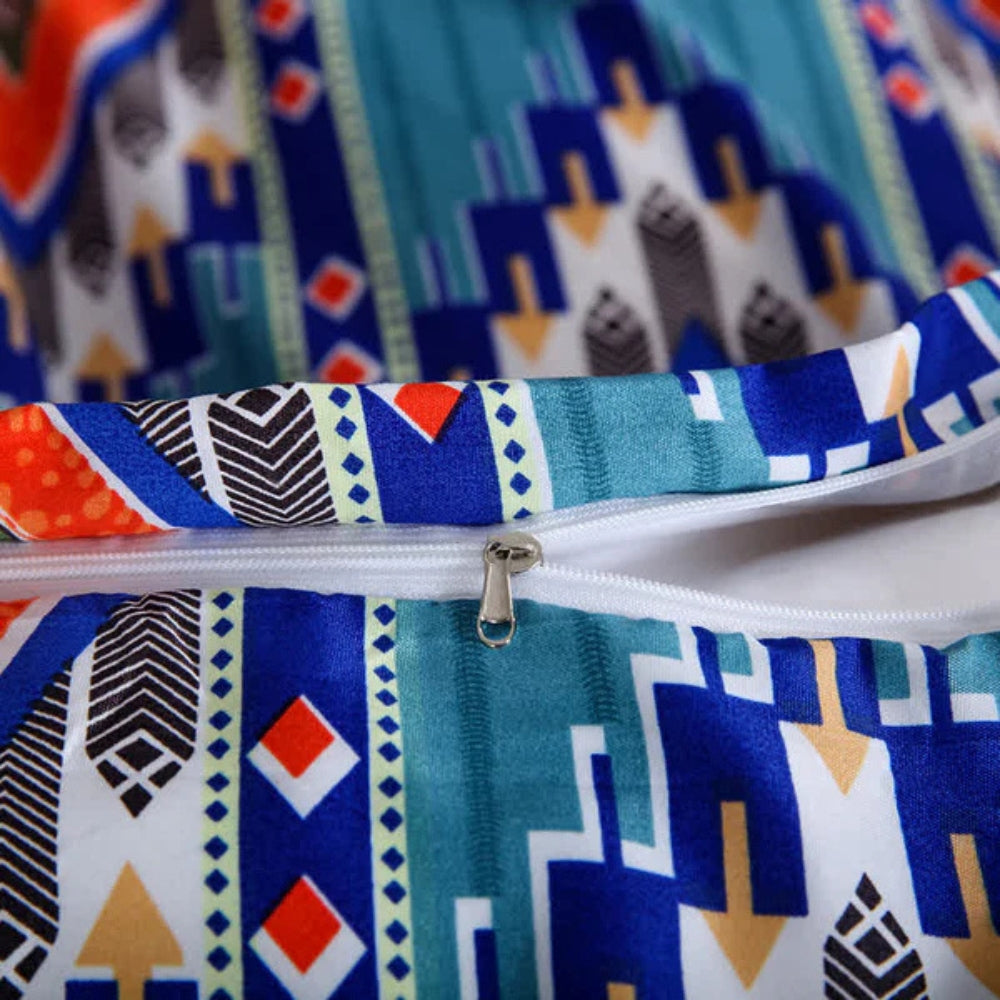 Indara Boho Tribal Print Duvet Cover Set – Bohemian Bedding