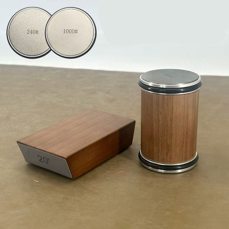DIASHARP Rolling Knife Sharpener Set – Diamond Sharpener with Wood Base