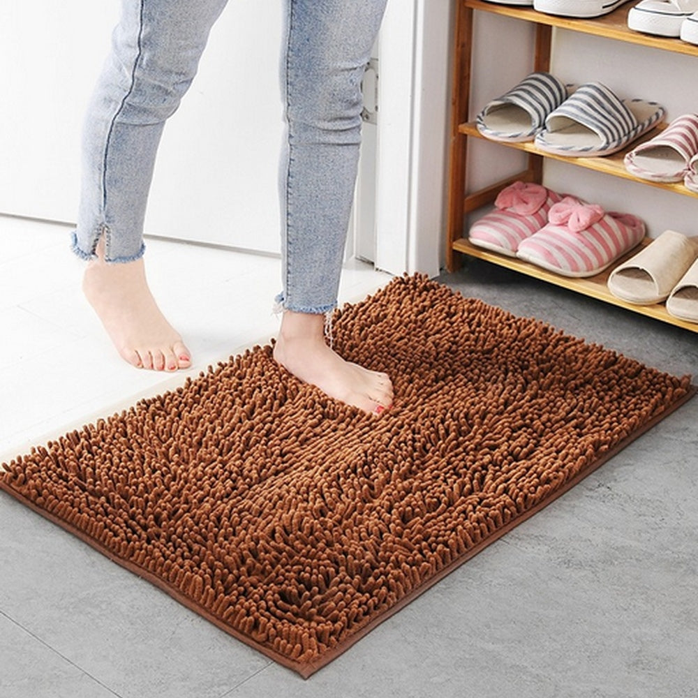 Mavi Soft Chenille Bath Mat – Ultra-Absorbent Non-Slip Bathroom Rug