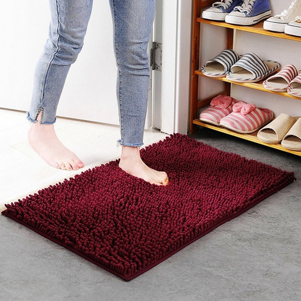 Mavi Soft Chenille Bath Mat – Ultra-Absorbent Non-Slip Bathroom Rug