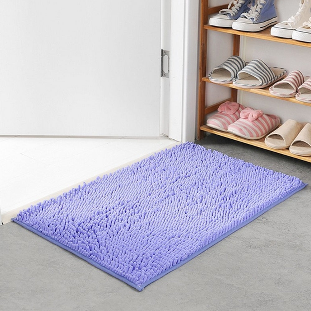 Mavi Soft Chenille Bath Mat – Ultra-Absorbent Non-Slip Bathroom Rug