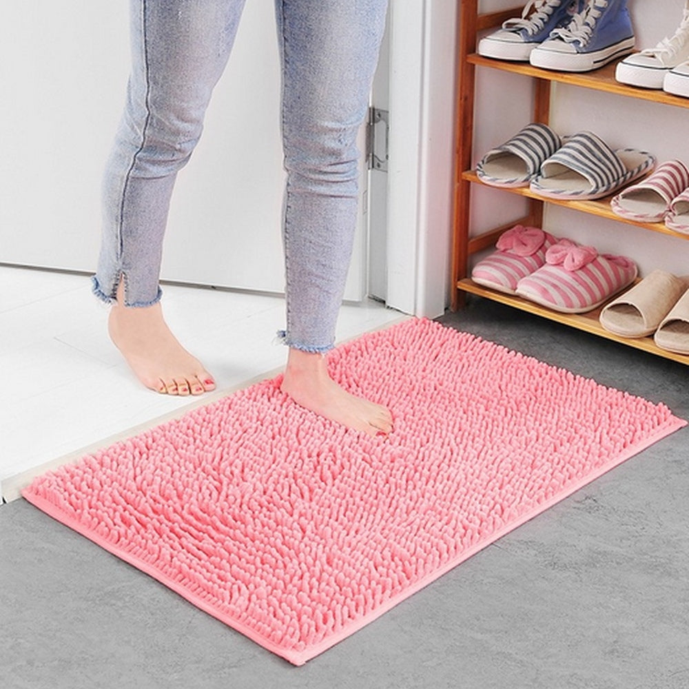 Mavi Soft Chenille Bath Mat – Ultra-Absorbent Non-Slip Bathroom Rug