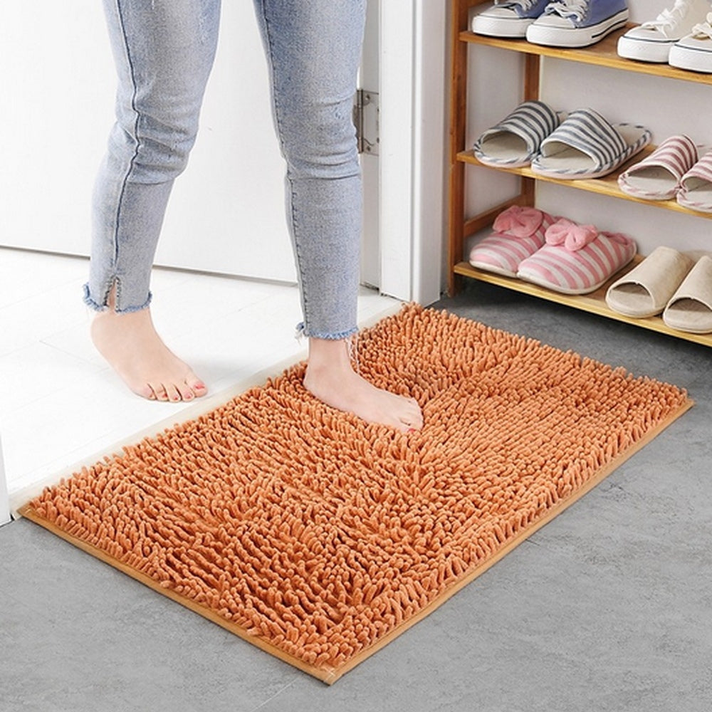 Mavi Soft Chenille Bath Mat – Ultra-Absorbent Non-Slip Bathroom Rug