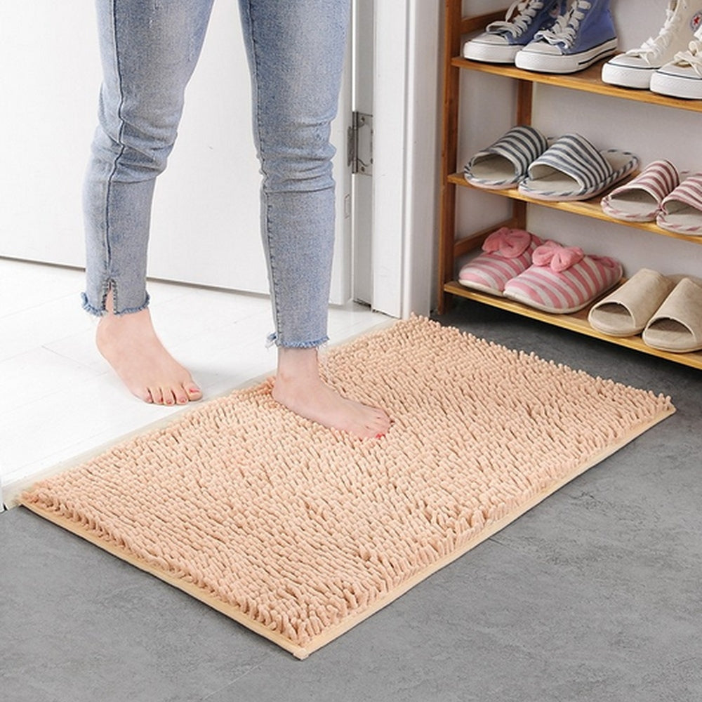 Mavi Soft Chenille Bath Mat – Ultra-Absorbent Non-Slip Bathroom Rug
