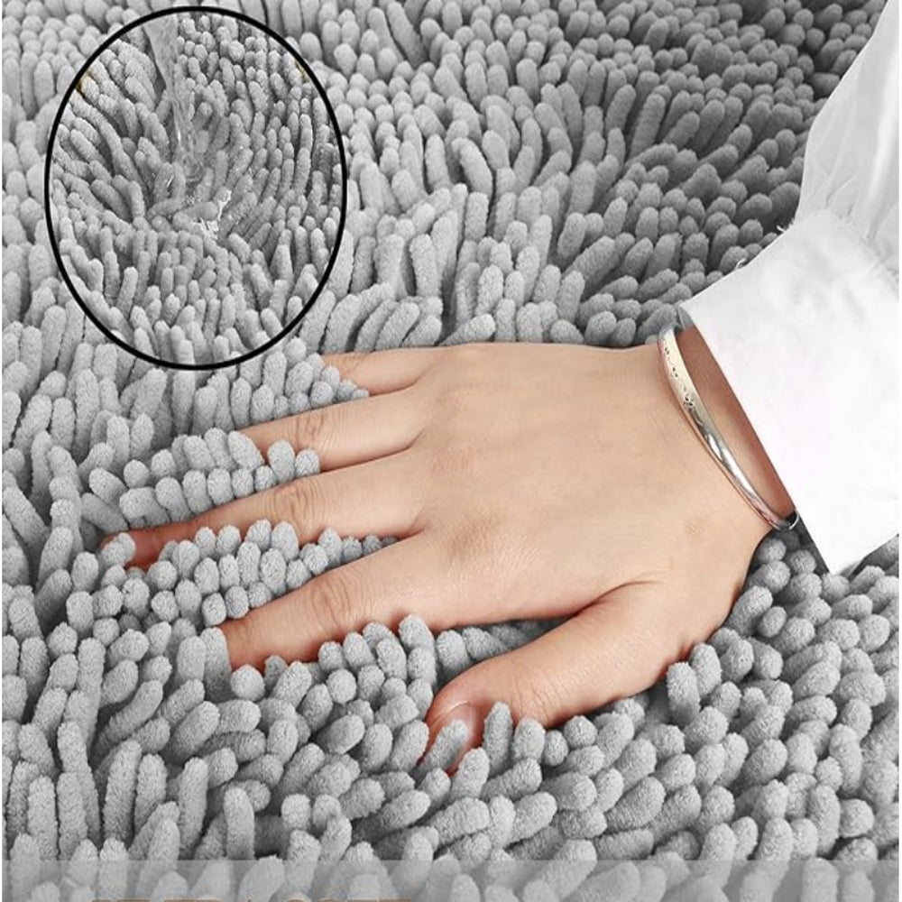 Mavi Soft Chenille Bath Mat – Ultra-Absorbent Non-Slip Bathroom Rug