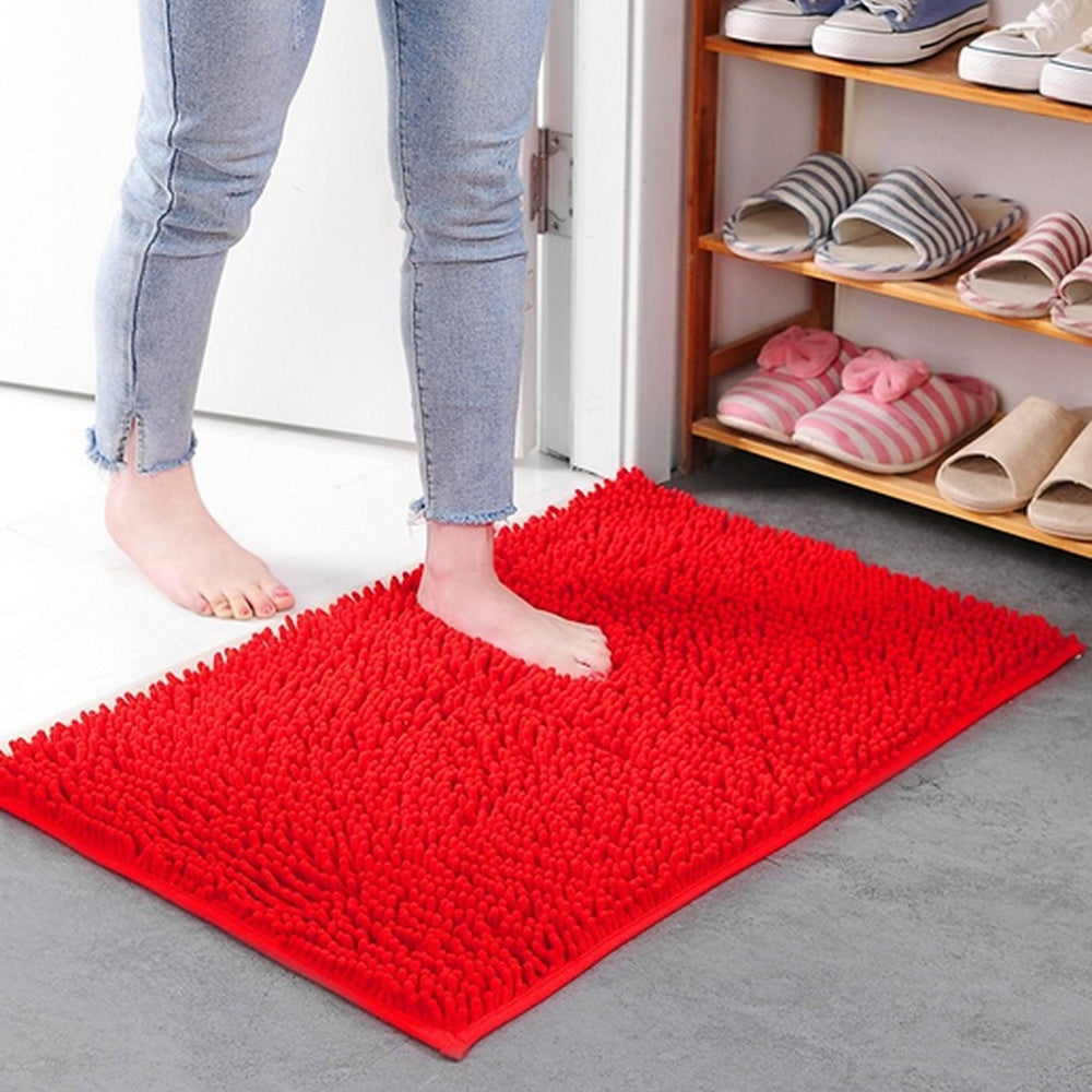 Mavi Soft Chenille Bath Mat – Ultra-Absorbent Non-Slip Bathroom Rug