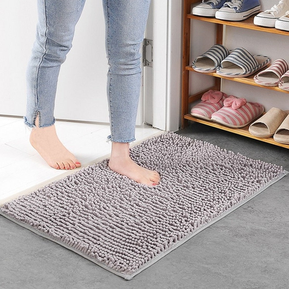 Mavi Soft Chenille Bath Mat – Ultra-Absorbent Non-Slip Bathroom Rug