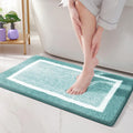Modern Border Anti-Slip Bath Mat – Soft Absorbent Quick-Dry Mat