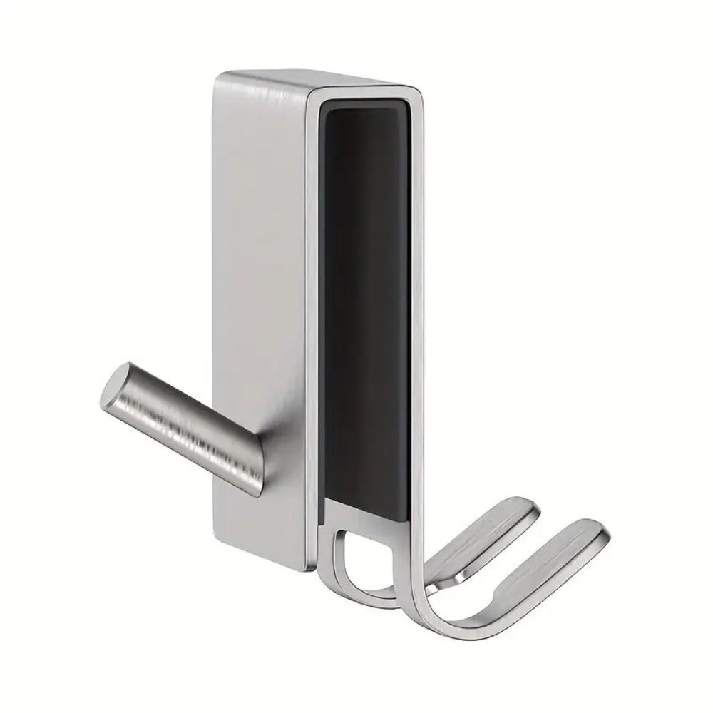 On-Glass Stainless Shower Door Hooks – Over-the-Door Bathroom Hooks