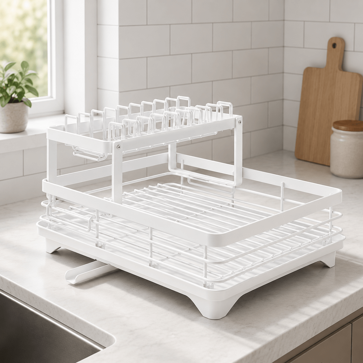 ORGADRAIN Foldable Dish Drying Rack – Roll-Up Over-Sink Drainer