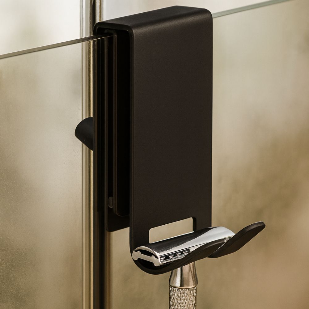 On-Glass Stainless Shower Door Hooks – Over-the-Door Bathroom Hooks