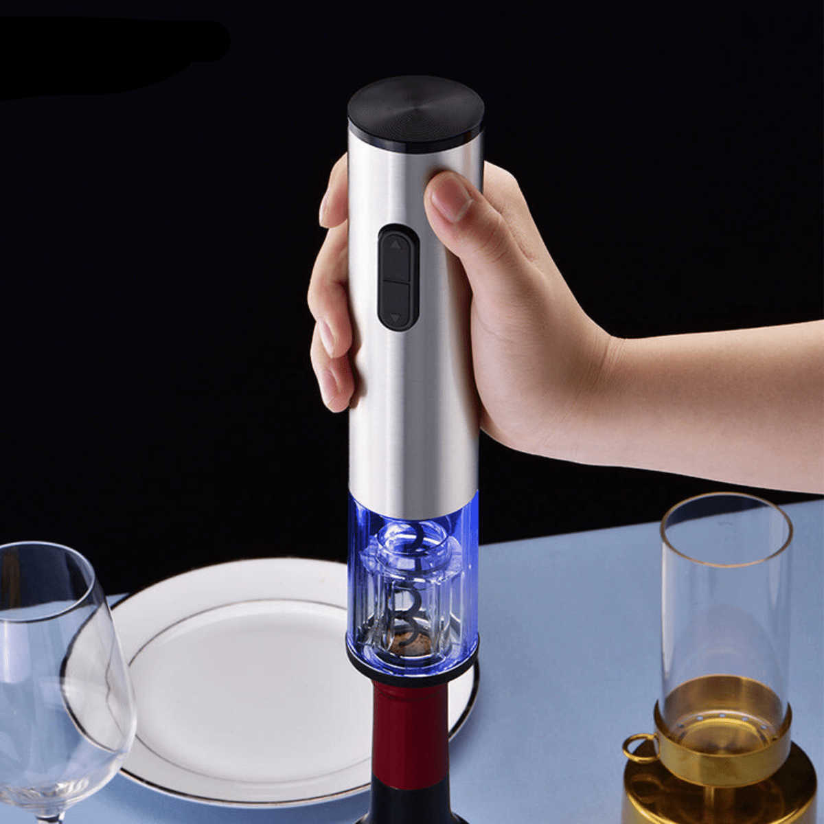 VINOLUX 4-in-1 Electric Wine Opener – Automatic Corkscrew Set