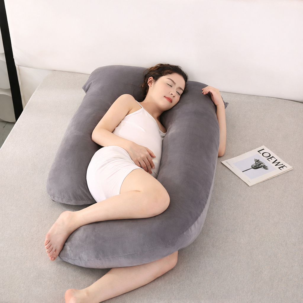 U-Shaped Pregnancy Pillow – Full-Body Maternity Support Cushion
