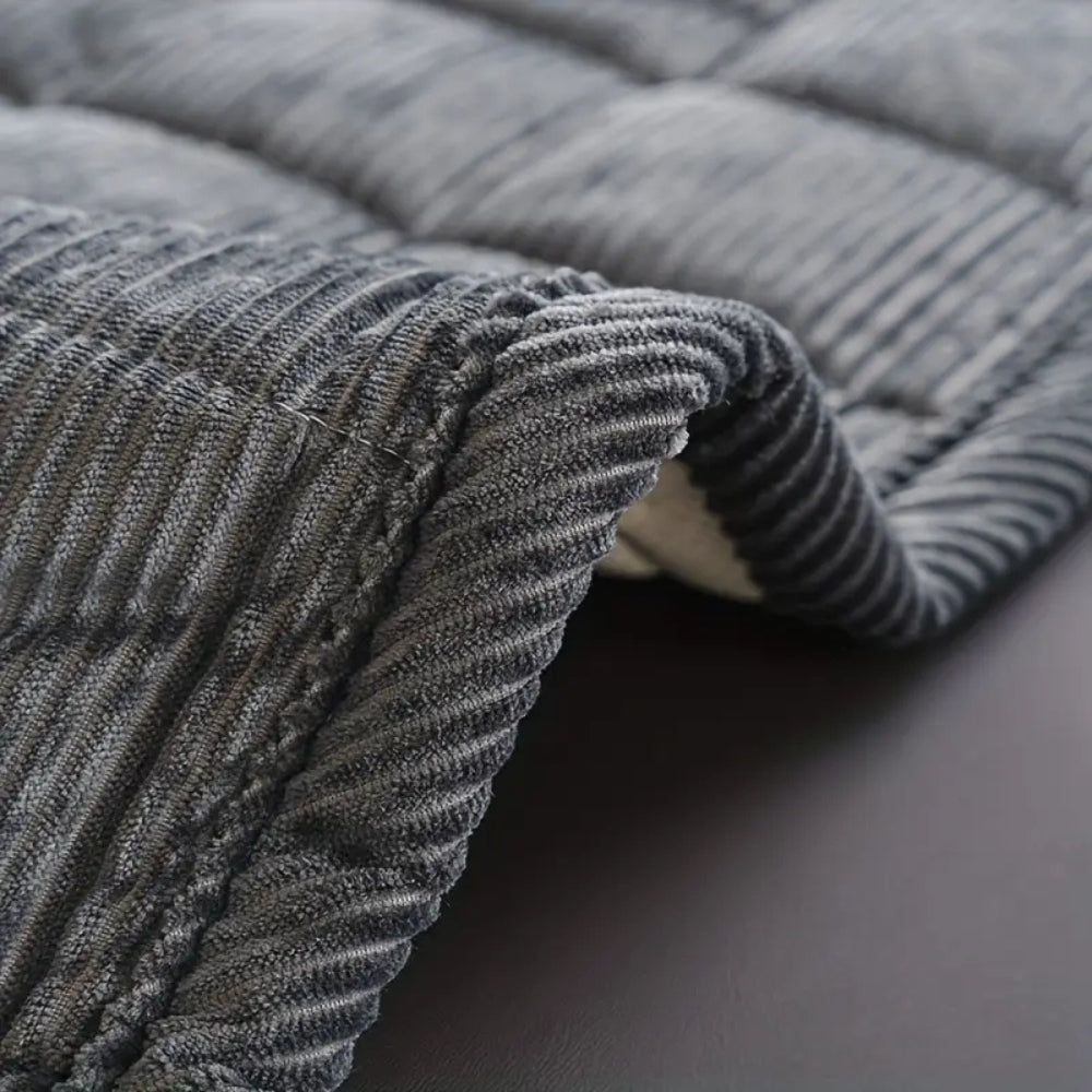 Metro Line Quilted Couch Cover Mat – Non-Slip Sofa Protector Throw