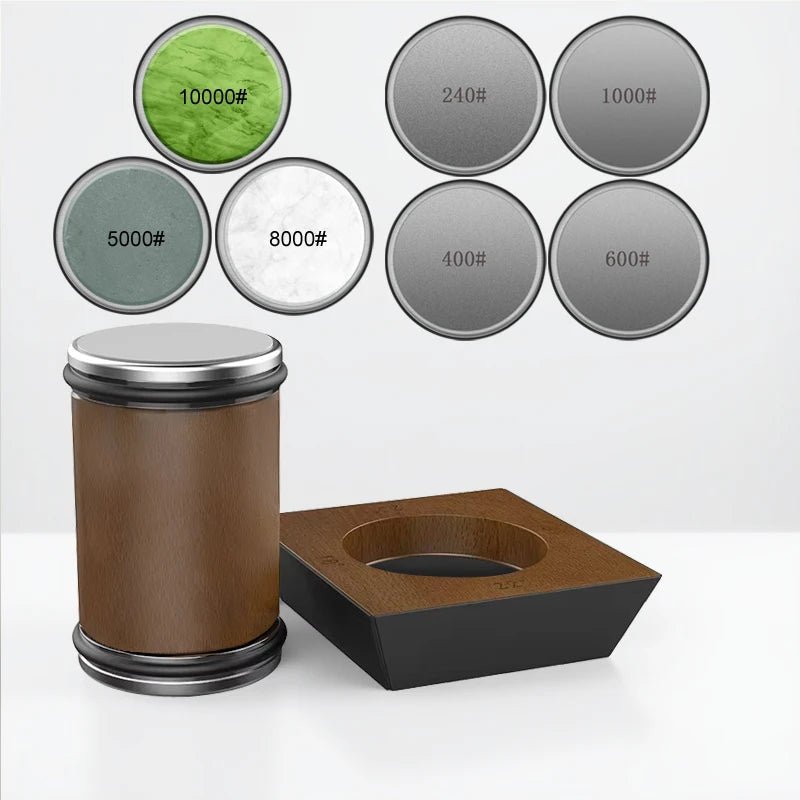 DIASHARP Rolling Knife Sharpener Set – Diamond Sharpener with Wood Base