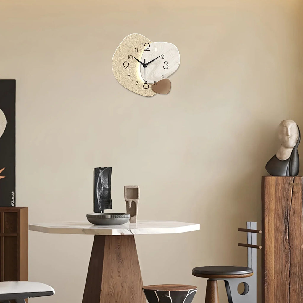 TempoStone Modern Wall Clock – Minimalist Silent Quartz Clock