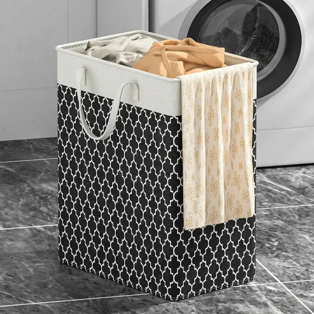 Lauva 75L Waterproof Laundry Basket | Foldable Fabric Hamper with Handles
