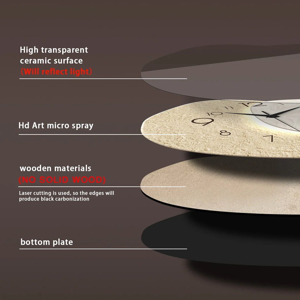 TempoStone Modern Wall Clock – Minimalist Silent Quartz Clock