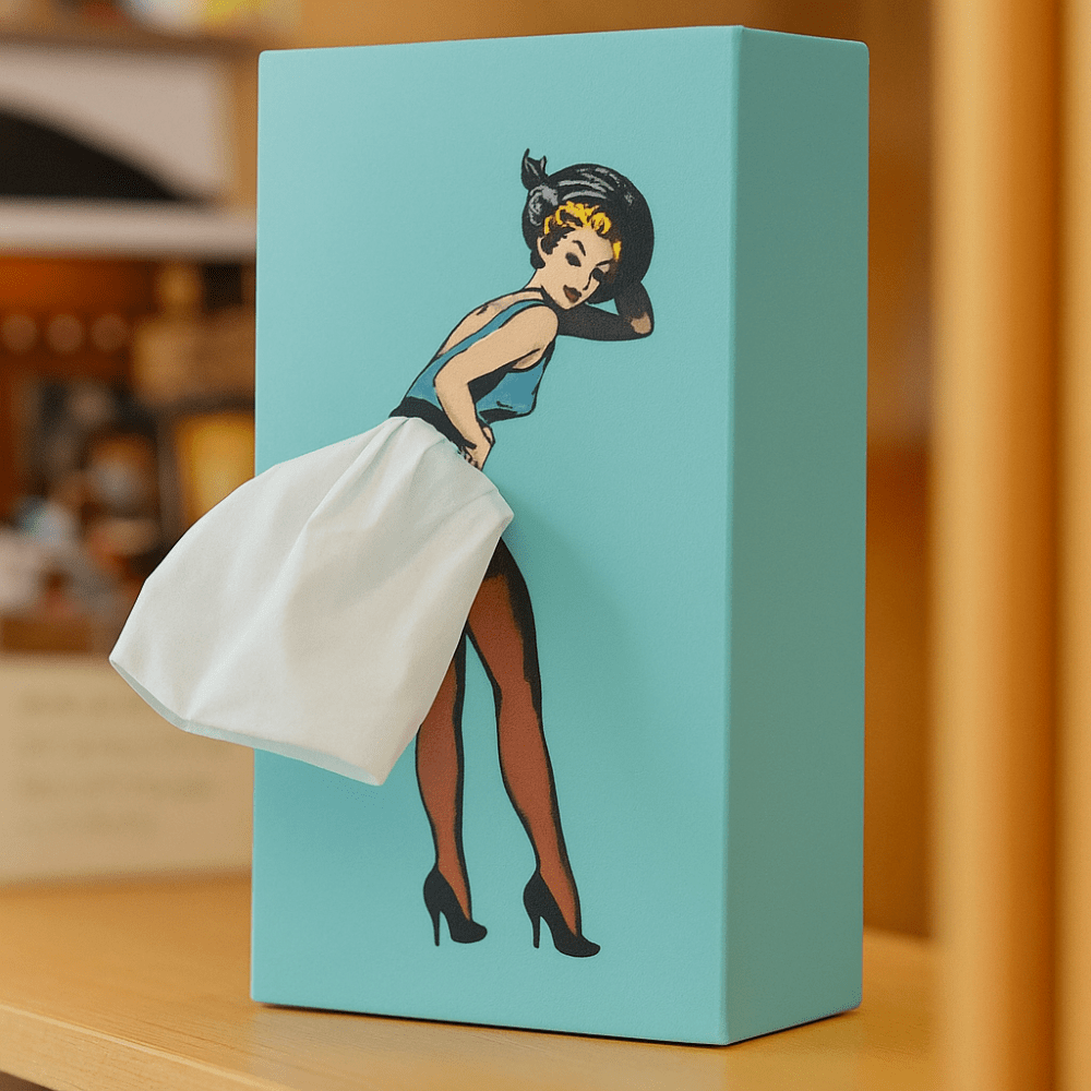 FLITTERROCK Flying-Skirt Tissue Box – Playful Decorative Tissue Holder