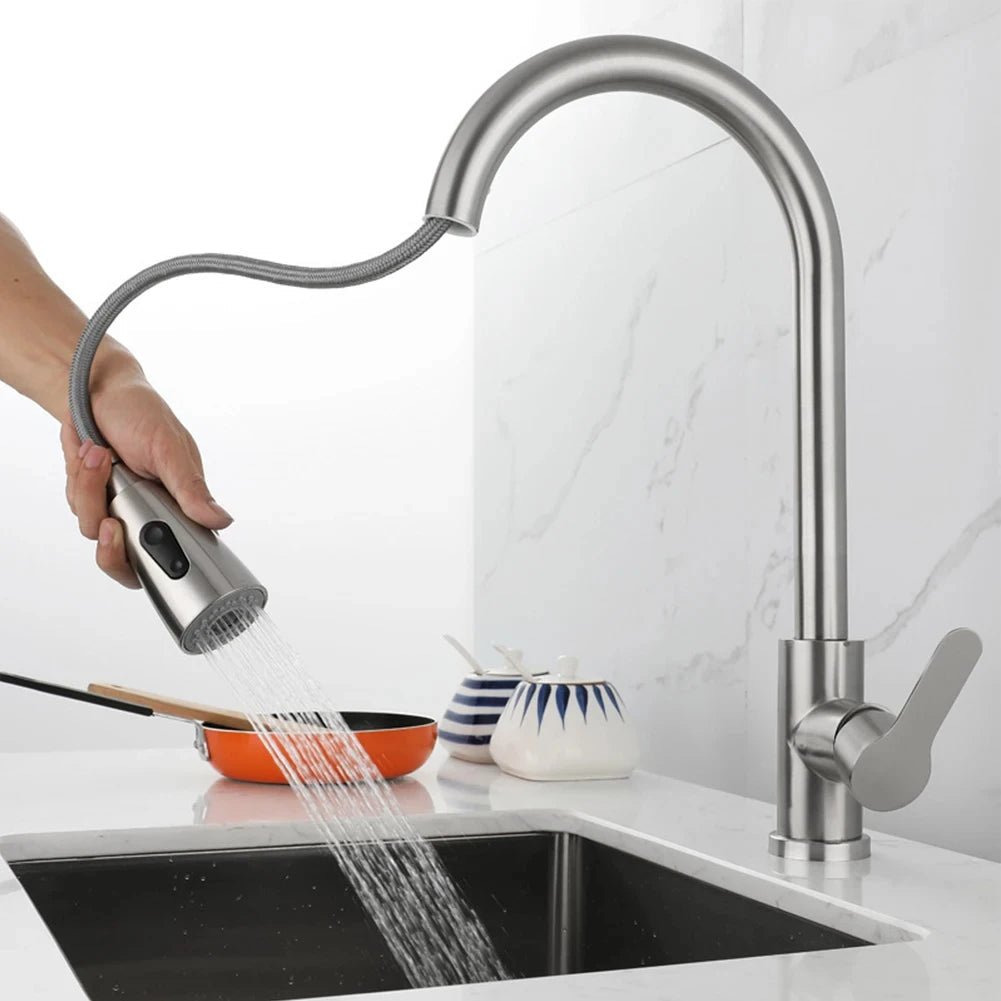 SWIVELUX 360° Pull-Out Kitchen Faucet – Elegant Swivel Mixer Tap