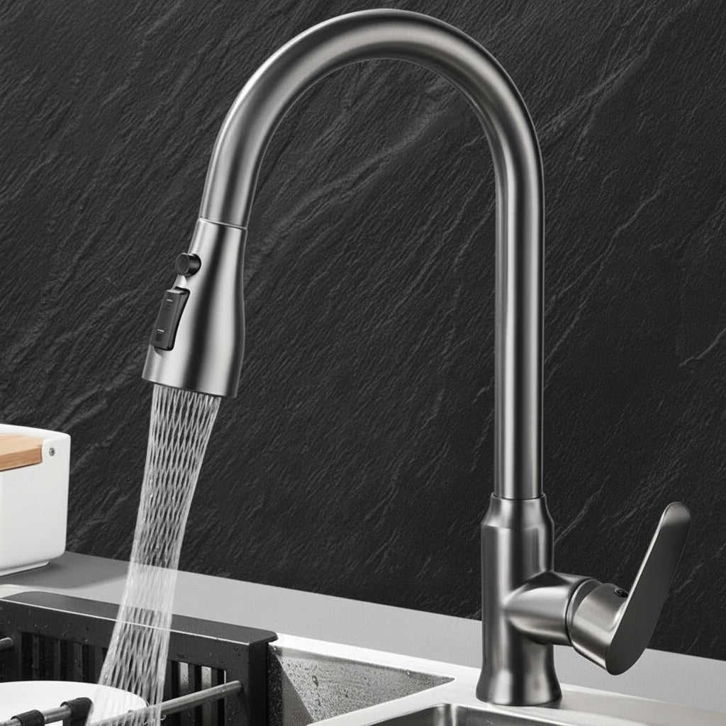 SWIVELUX 360° Pull-Out Kitchen Faucet – Elegant Swivel Mixer Tap