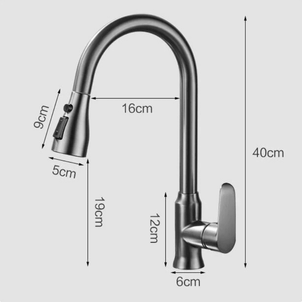 SWIVELUX 360° Pull-Out Kitchen Faucet – Elegant Swivel Mixer Tap