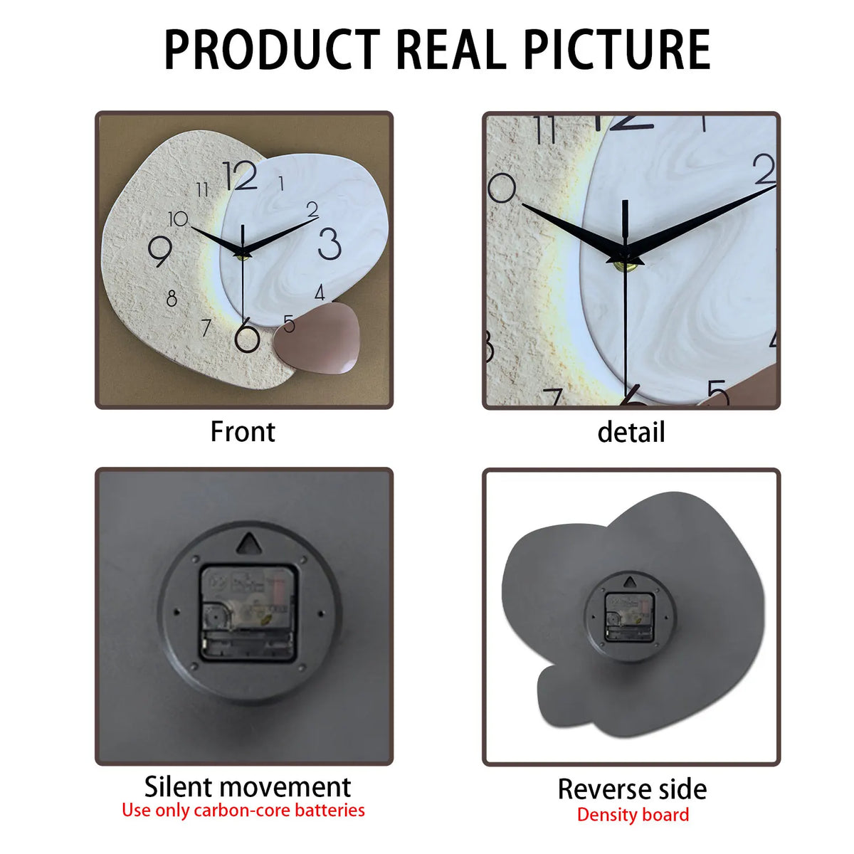 TempoStone Modern Wall Clock – Minimalist Silent Quartz Clock
