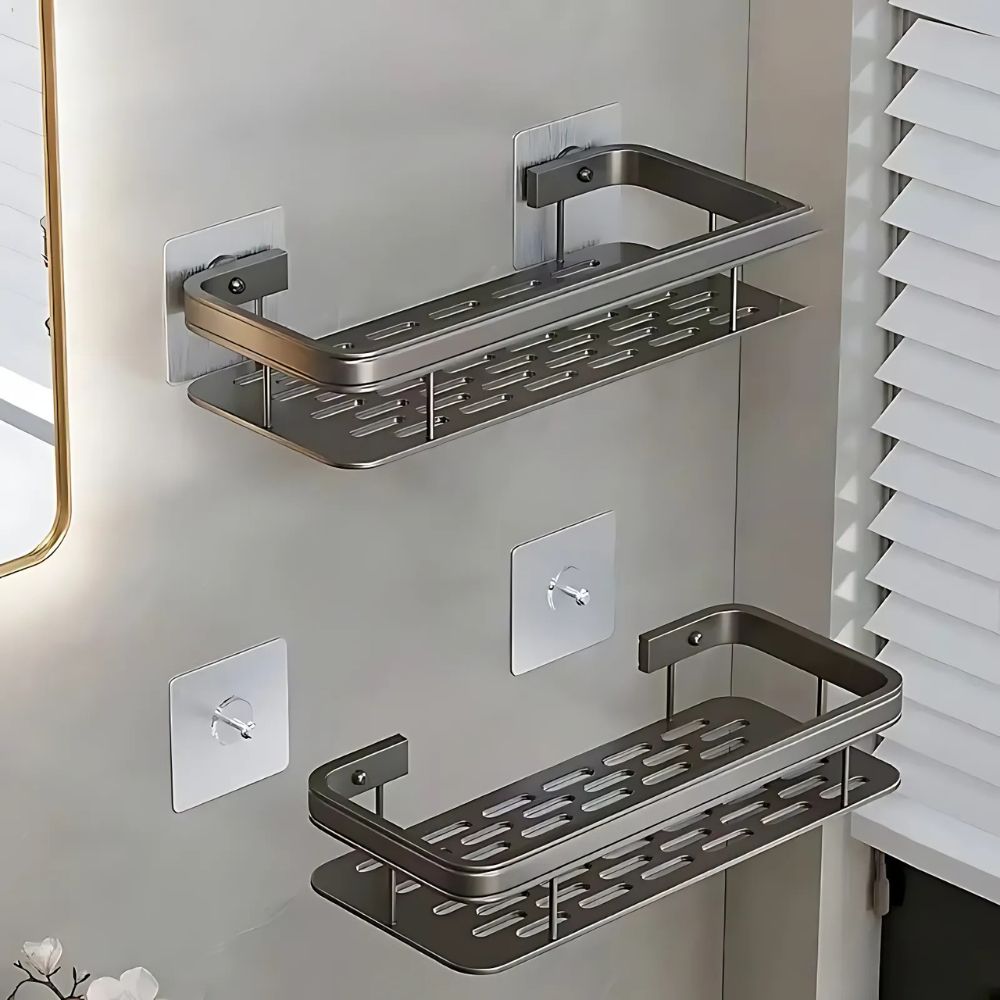 Shower Shelf Caddy Organizer – No-Drill Wall-Mounted Bathroom Shelf