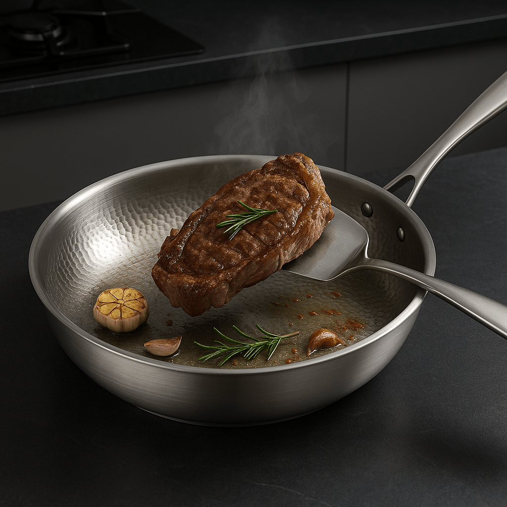 TITAN Premium Titanium Frying Pan – Uncoated Pan for All Hobs