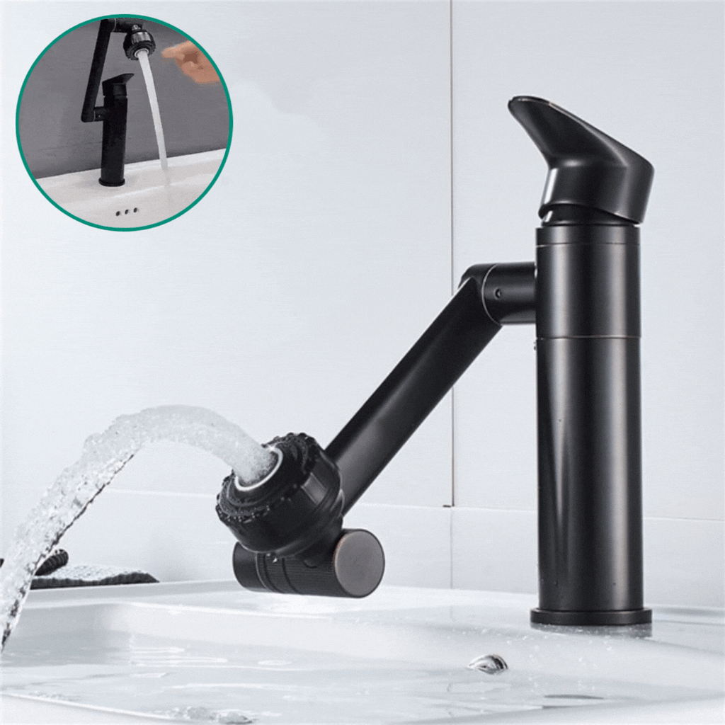 FLEXISPOUT 360° Flexible Faucet Sprayer – Rotating Sink Tap Extender