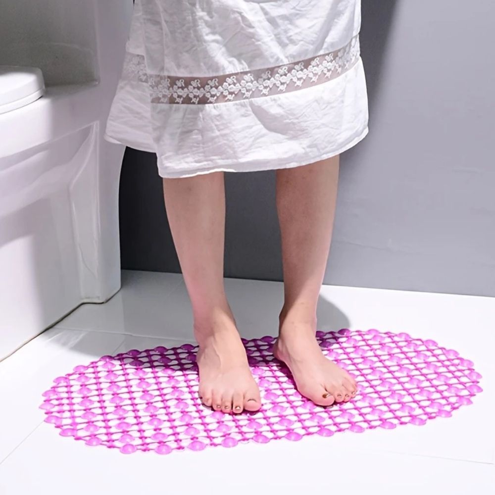 Velvra Non-Slip Shower Mat – Clear Antibacterial Tub & Shower Mat