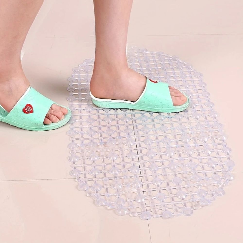 Velvra Non-Slip Shower Mat – Clear Antibacterial Tub & Shower Mat