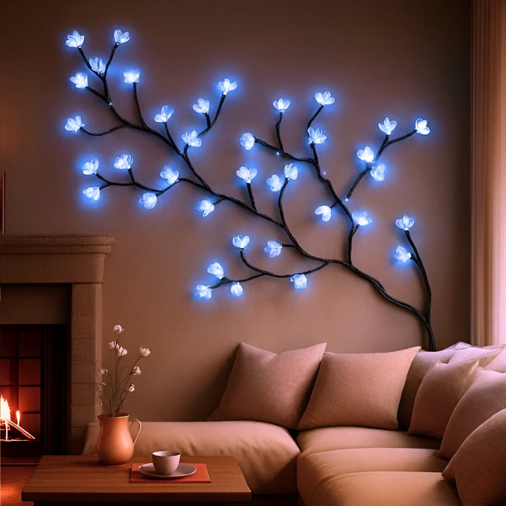 LED Branch Tree Light – Rustic Illuminated Wall Art Accent