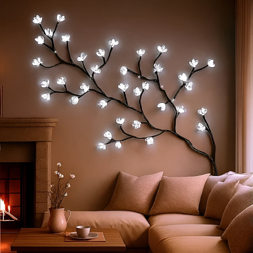LED Branch Tree Light – Rustic Illuminated Wall Art Accent